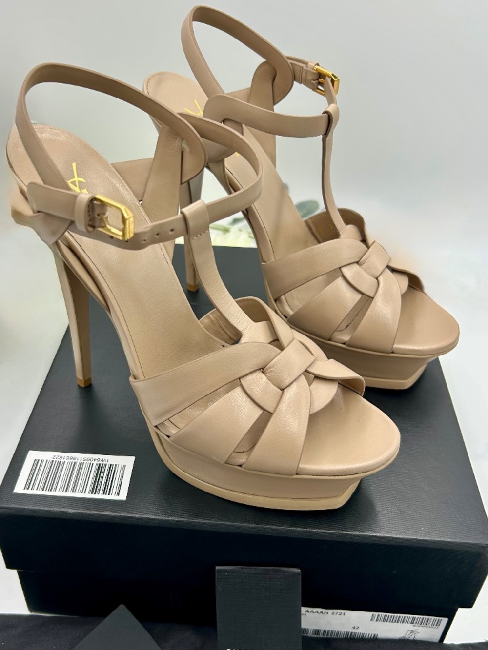 Women’s Saint Laurent Tribute Platform Sandal. Size 42/11 US. Made in Italy.